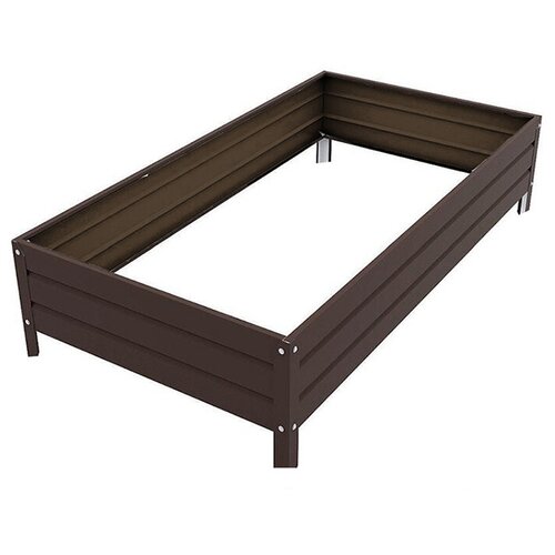 Грядка Комфорт на даче Московская усиленная, оцинкованная 1x2m x 32cm Brown 00126K