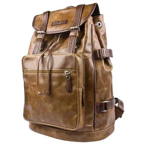 фото Рюкзак carlo gattini, фактура рельефная, коричневый