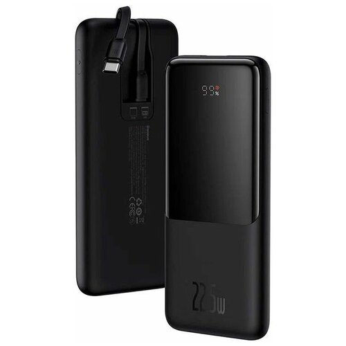 Power bank Power bank с цифровым дисплеем 10000mAh PD 225Wкабели Type-CiP Lightning с дисплеем черный Elf Digital Display 271600₽