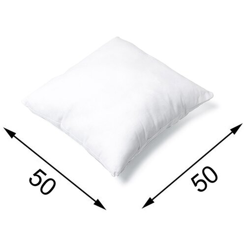 Подушка размером 45*45 см под наволочку с чехлом из 100 % хлопка 