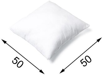 Подушка размером 50*50 см под наволочку с чехлом из 100 % хлопка "Лебяжий пух".