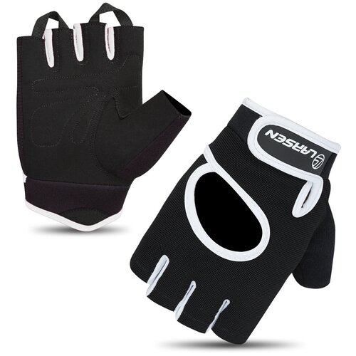 Перчатки для фитнеса Larsen 16-8344 black/white/black S