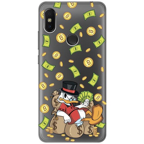 Силиконовый чехол с принтом Rich Scrooge для Xiaomi Redmi S2 / Сяоми Редми С2 силиконовый чехол с принтом rich scrooge для xiaomi redmi 4x сяоми редми 4х