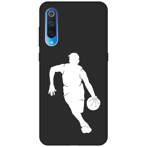 Матовый чехол Basketball W для Xiaomi Mi 9 / Сяоми Ми 9 с 3D эффектом черный матовый чехол volleyball w для xiaomi mi 9 сяоми ми 9 с 3d эффектом черный