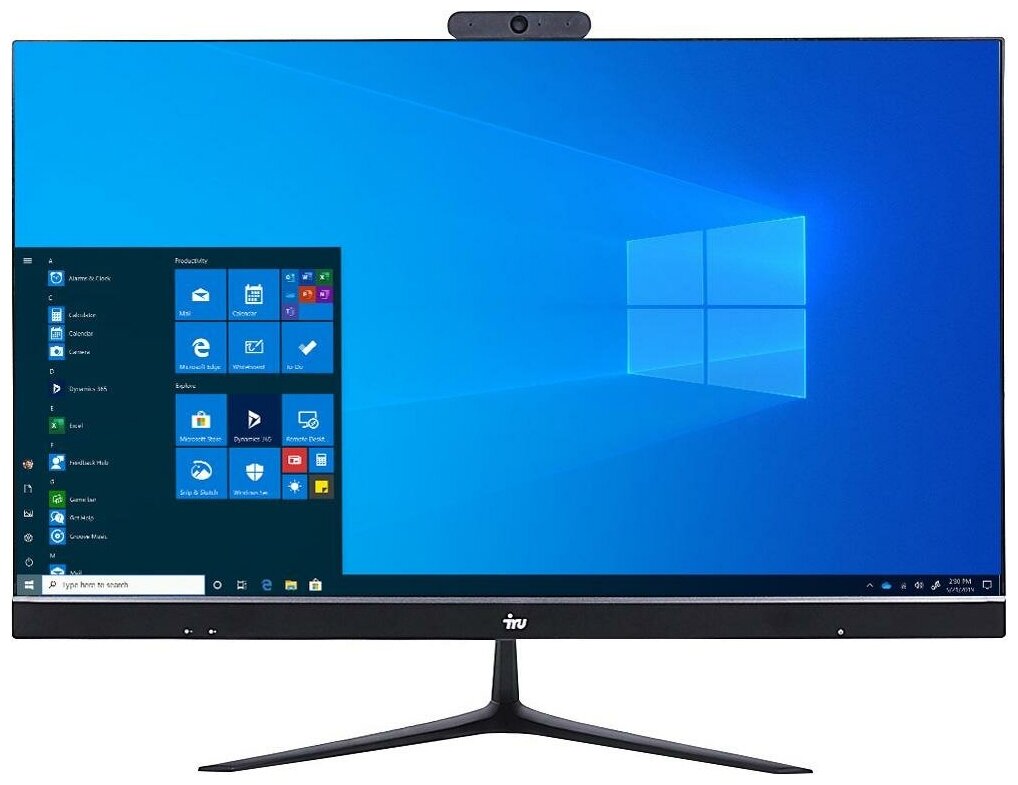Моноблок iRU Office P2315 1551534 Intel Core i5 10400 29 GHz - 43 GHz 8192 Mb 240 Gb SSD 238 Full HD 1920x1080 DVD нет Intel UHD Graphics 630 120W Windows 10 Professional черный 60 кг 1551534