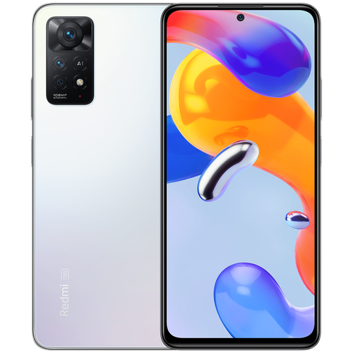 смартфон xiaomi redmi note 11 pro 5g 8 гб озу 256 гб пзу 920 дюймов восьмиядерный samsung amoled высокий экран 67 вт быстрая зарядка bluetooth 5 2 Смартфон Xiaomi Redmi Note 11 Pro 5G 8/128 ГБ Global, Dual nano SIM, белый лед