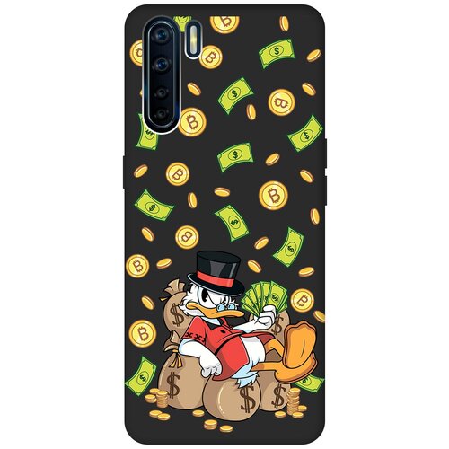 Матовый чехол Rich Scrooge для OPPO A91 / Reno3 / Оппо А91 / Рено 3 с 3D эффектом черный силиконовый чехол с принтом rich scrooge для oppo a91 reno3 оппо а91 рено 3