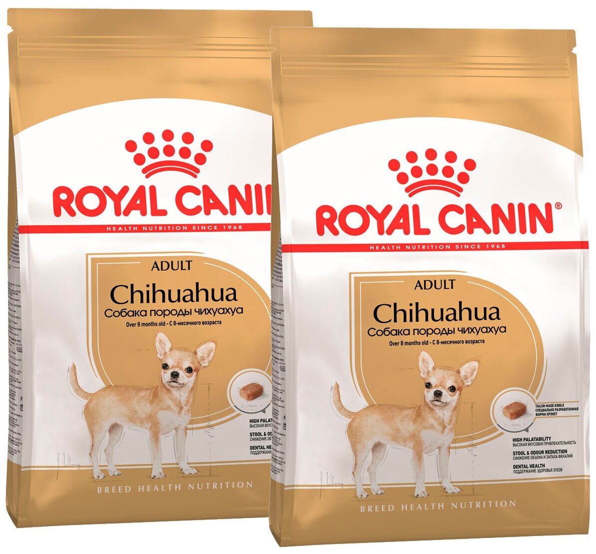 ROYAL CANIN CHIHUAHUA ADULT для взрослых собак чихуахуа (0,5 + 0,5 кг)