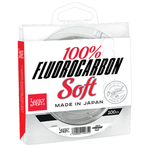 Леска монофильная Lucky John Fluorocarbon Soft, 100/023 (прозрачная)