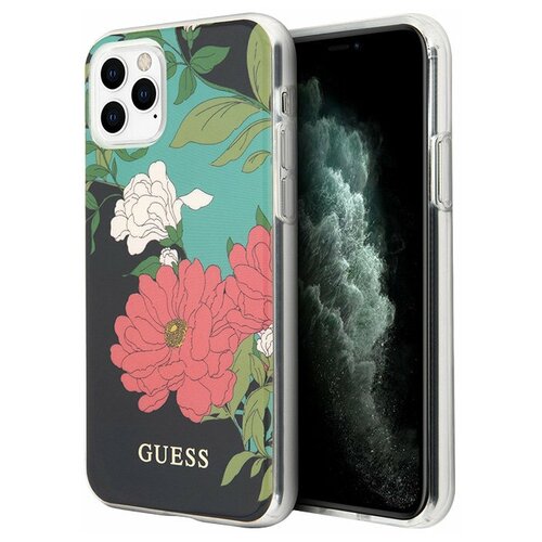 Чехол Guess Flower Hard Shiny N.1 для iPhone 11 Pro, зеленый