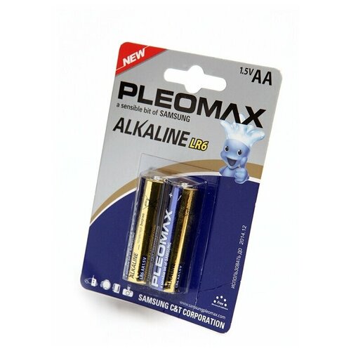 PLEOMAX Батарейка PLEOMAX LR6 BL2, 2шт батарейка pleomax lr6 8 2bl