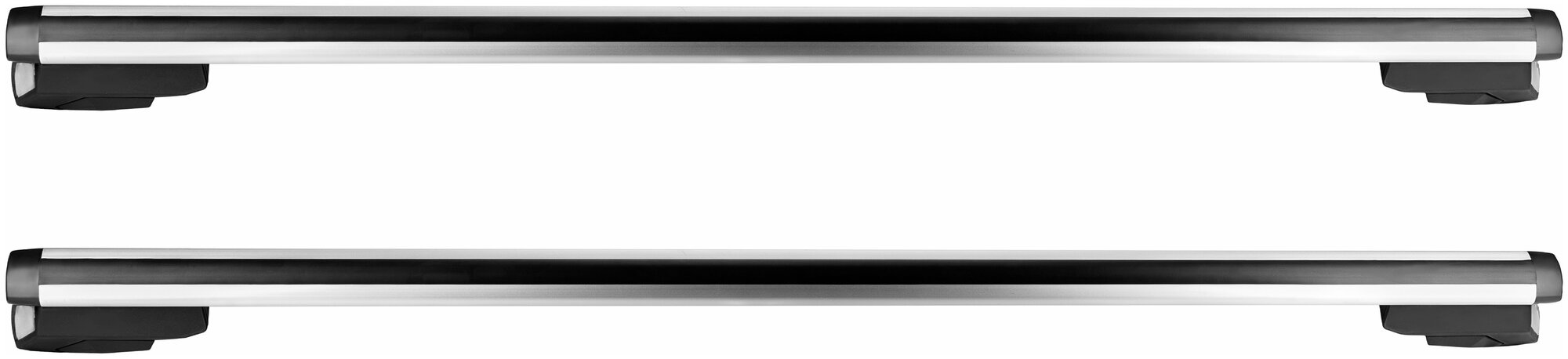 Багажник ED ARGO на стандартные рейлинги SsangYong Rexton / СсангЙонг Рекстон Джип 5дв. 2000-2012 аэро поперечины серебро, без замка