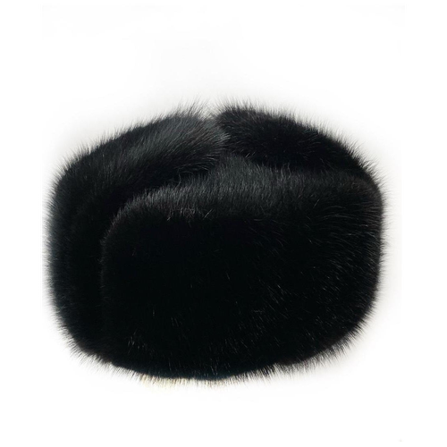 Шапка ушанка Мария зимняя, подкладка, размер 59 - 60, черный