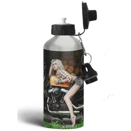 фото Бутылка спортивная,туристическая фляга, 500мл спорт мотоциклы девушка - 356 brutbottle
