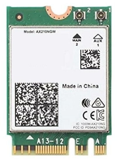 Адаптер беспроводных локальных сетей Intel Wi-Fi 6E AX210 (Gig+) (AX210NGW)