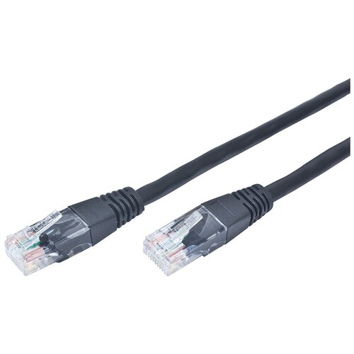 Сетевой кабель Gembird Cablexpert UTP cat.5e 2m Black PP12-2M/BK сетевой кабель gembird cablexpert utp cat 5e 2m red pp12 2m r