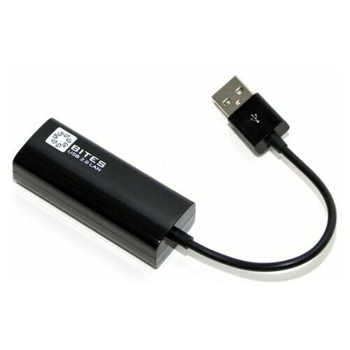 Сетевая карта 5bites UA2-45-02BK USB2.0 -> RJ45 10/100 Мбит/с, 10см