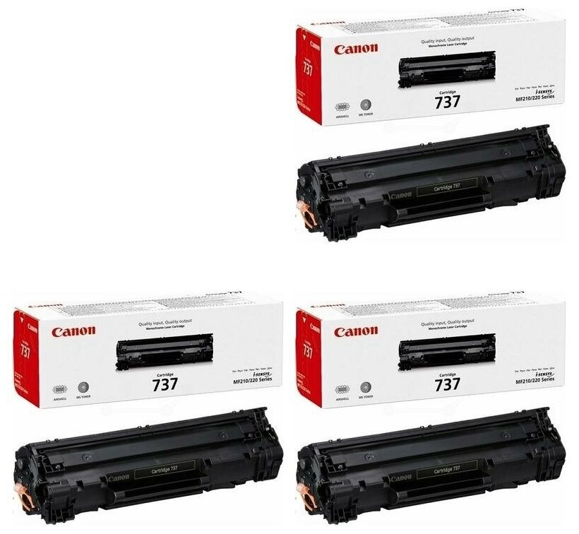 Canon Картриджи комплектом Canon Cartridge 737 3 Pack 9435B004-3PK Cartridge737 черный 7.2K