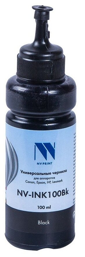 Чернила NV-Print, 100 мл, черный, совместимые, водные для Epson (NV-INK100Bk) - фото №8