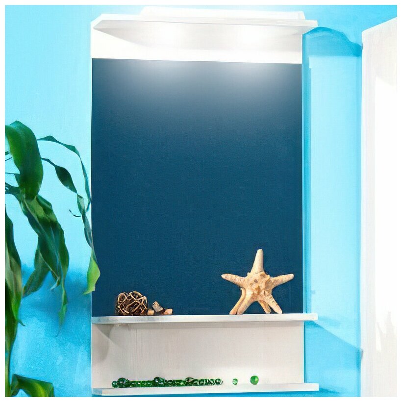 Зеркало для ванной Чили 55 Светлая лиственница - фотография № 4