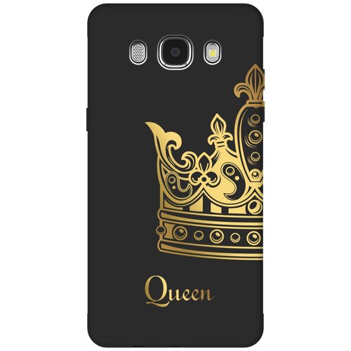 Матовый чехол True Queen для Samsung Galaxy J5 (2016) / Самсунг Джей 5 2016 с 3D эффектом черный матовый чехол true queen для samsung galaxy j5 2016 самсунг джей 5 2016 с 3d эффектом черный