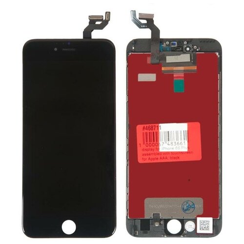 Дисплей для Apple iPhone 6S Plus в сборе с тачскрином и монтажной рамкой - черный