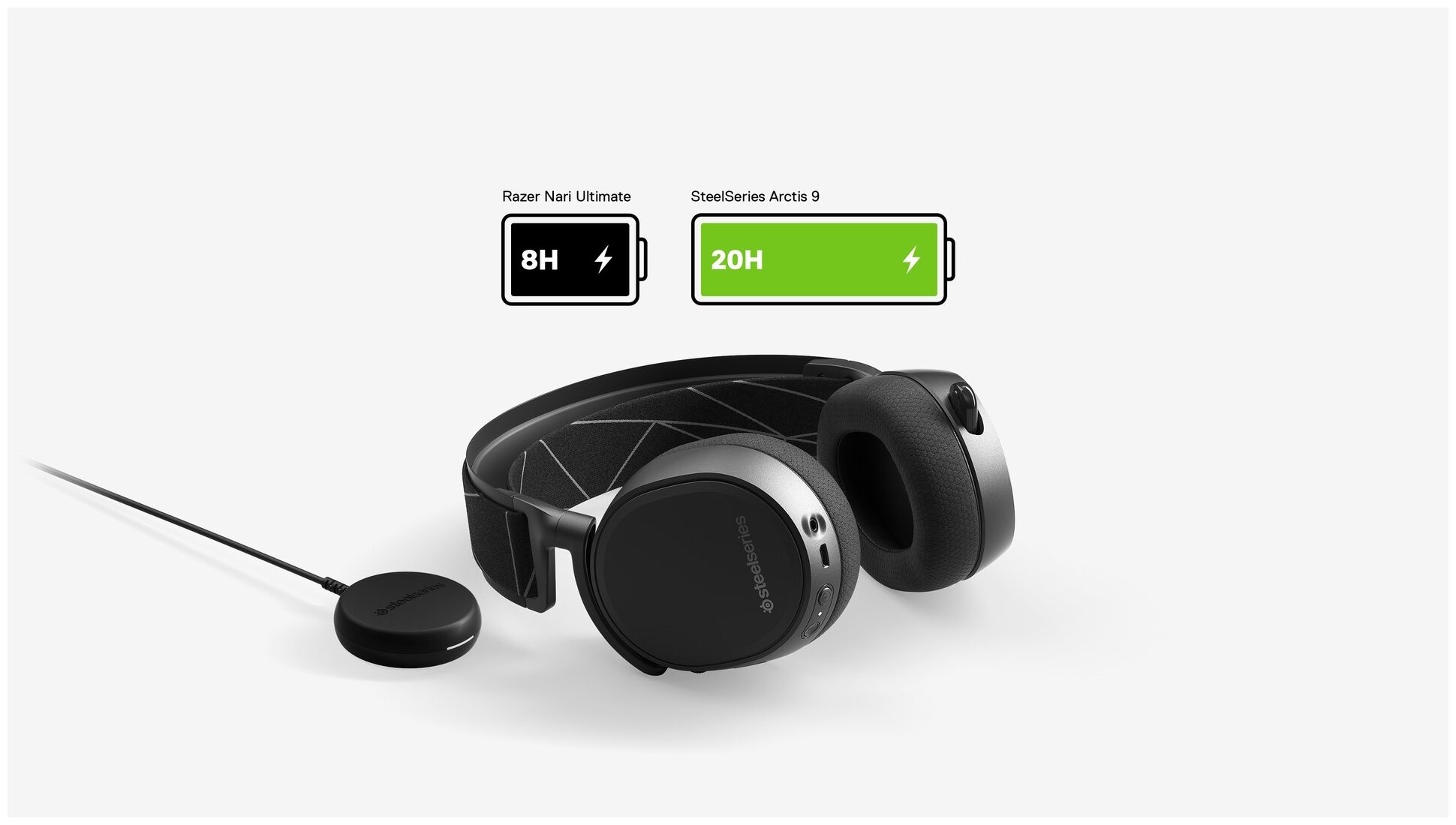 Гарнитура игровая STEELSERIES Arctis 9, черный [61484] - фото №3