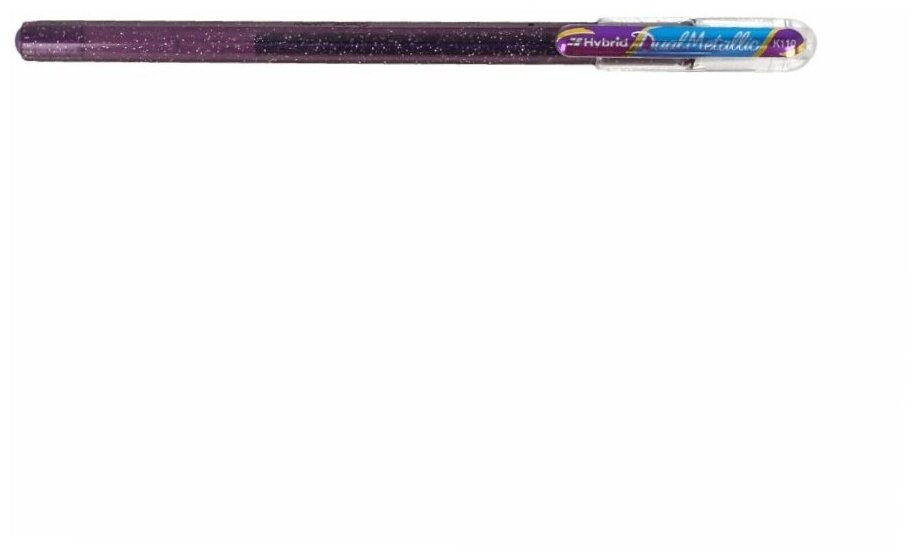 Ручка гелевая Pentel Hybrid Dual Metallic, 1 мм, фиолетовый, синий