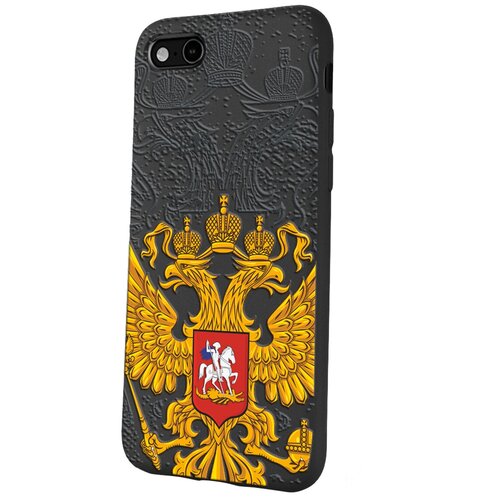 Силиконовый чехол Mcover для Apple iPhone 7 с рисунком Герб РФ силиконовый чехол mcover для apple iphone 14 с рисунком герб рф