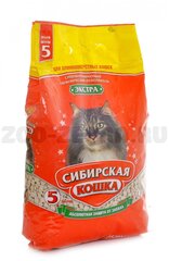 Сибирская кошка Экстра Впитывающий наполнитель для длинношерстных кошек, (5 л), 2.7 кг