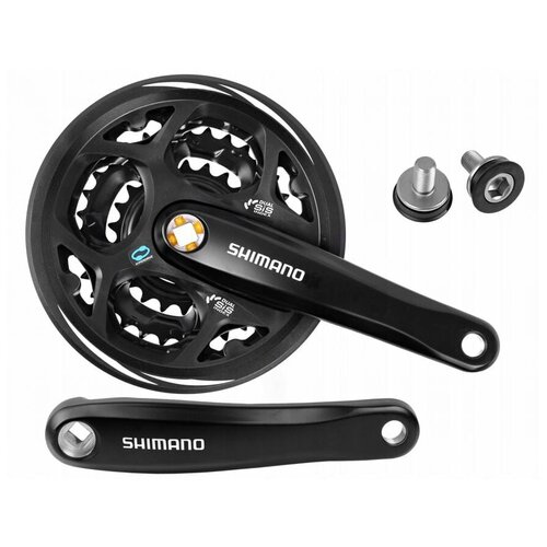 Шатун Shimano Altus M311 170мм Кв 48/38/28T защ черный EFCM311C888CL система шатуны звезды shimano 48 38 28 зуб шатуны 175 мм под квадрат