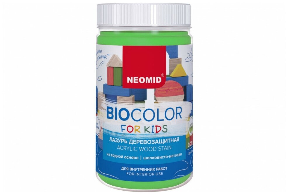 NEOMID Bio Color For Kids салатовый (0,25 л) - фотография № 9