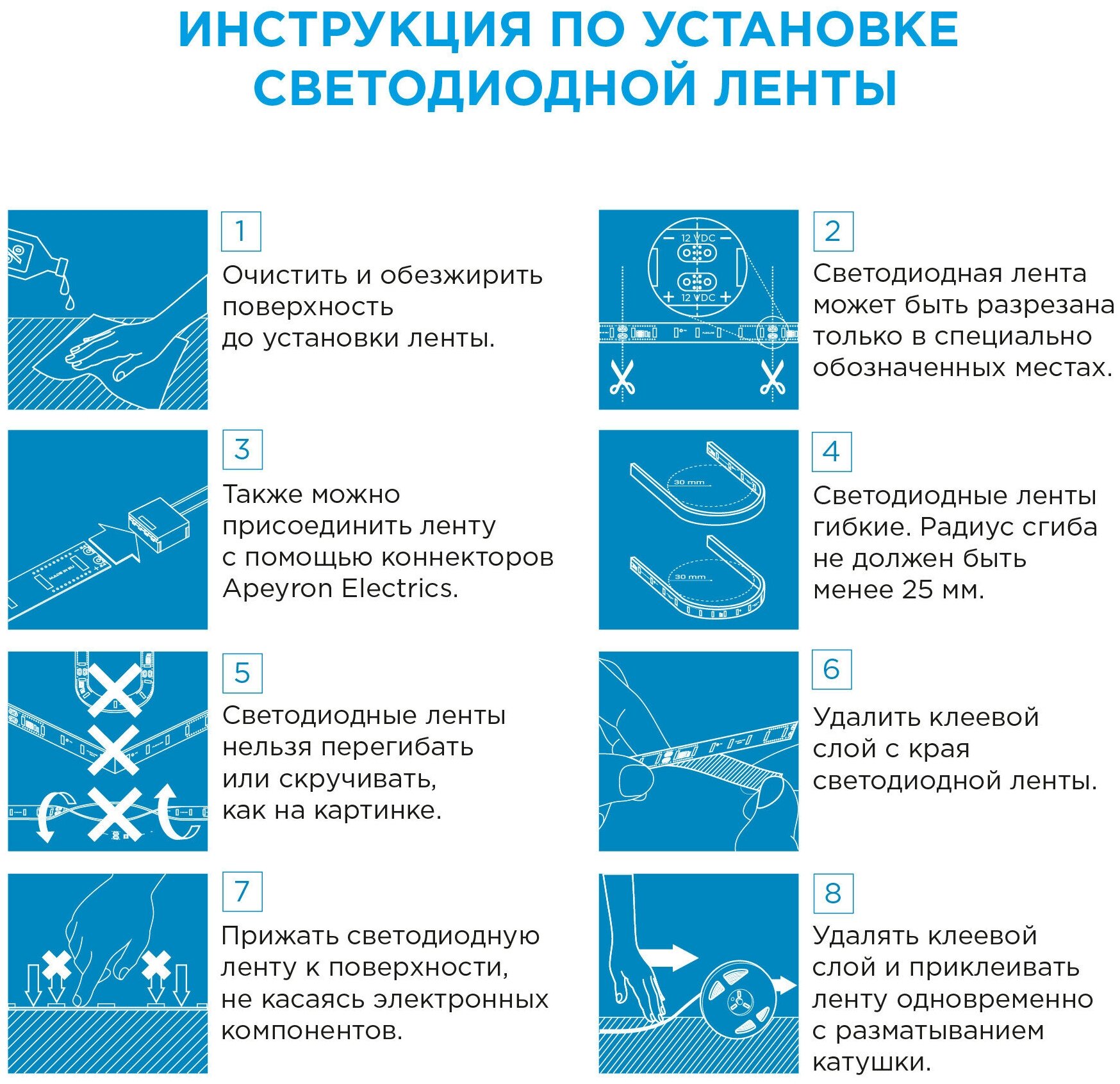 Светодиодная лента для подсветки рабочей зоны SMD 2835 60 диод/1000 Лм/8 Вт/м 12 В IP20 3 м теплый белый свет - фотография № 11