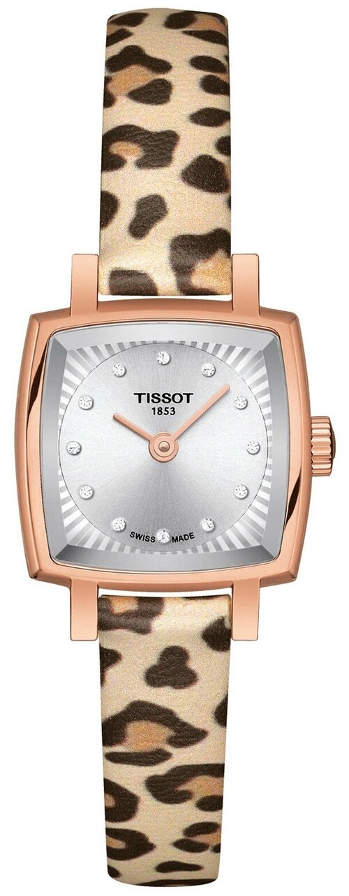 Наручные часы TISSOT T-Lady, коричневый, серебряный