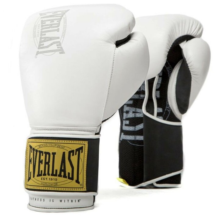 Перчатки тренировочные Everlast 1910 Classic 14oz белые