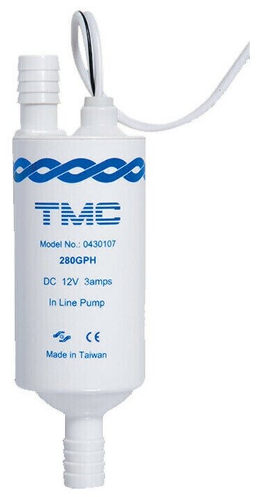 Помпа проточная TMC, водяной насос 18 л/мин ( 280GPH ), 7 м, 12В
