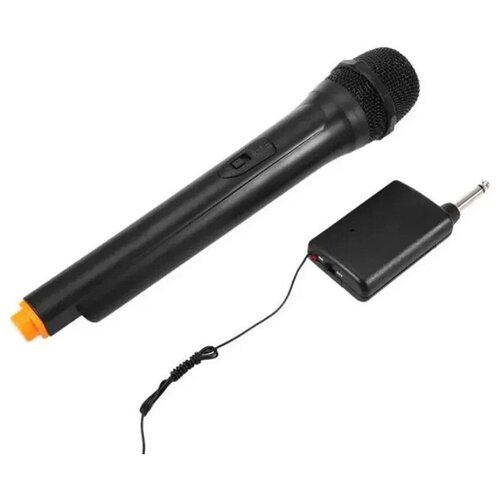Микрофон беспроводной микрофон микрофон с приемником конденсаторный микрофон для караоке для интервью для подкастов черный 199000₽