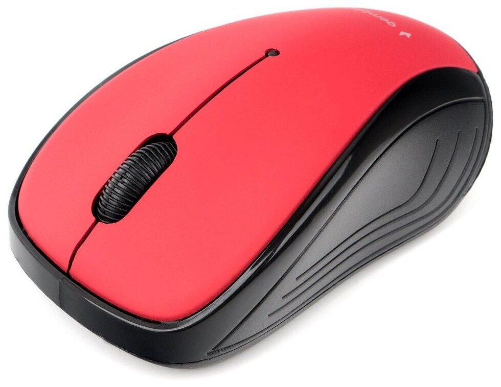 Мышь беспроводная Gembird MUSW-290,2.4 ГГц, красный, 3 кнопки, 1000DPI