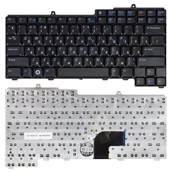 Клавиатура для ноутбука Dell NSK-D5K01 черная 1530₽