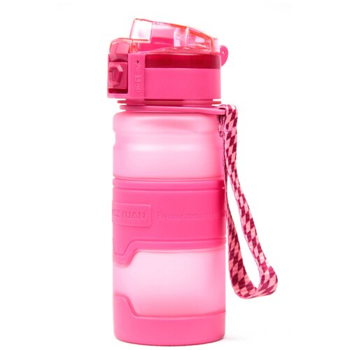 Бутылка для воды спортивная розовая Kangzyuan 380мл