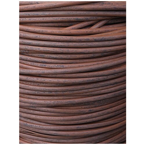 Ротанг искусственный ROTANGOV, ротанг для плетения Полутрубка 100 метров 6 мм, цвет Кедровый орех