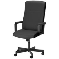 Компьютерное кресло ИКЕА МИЛЛБЕРГЕТ офисное, обивка: искусственная кожа/текстиль, цвет: мурум черный