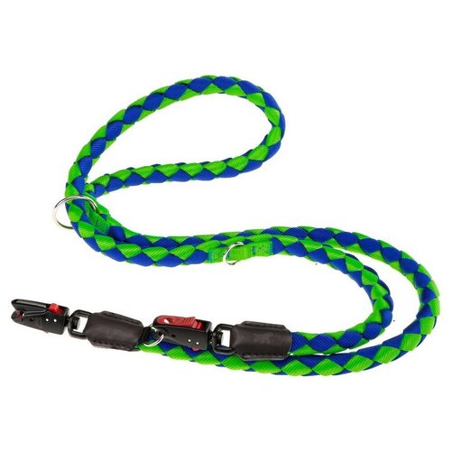 Поводок-перестежка для собак Ferplast Twist Matic GA 18 мм./200 см. (зеленый с синим) (Р)