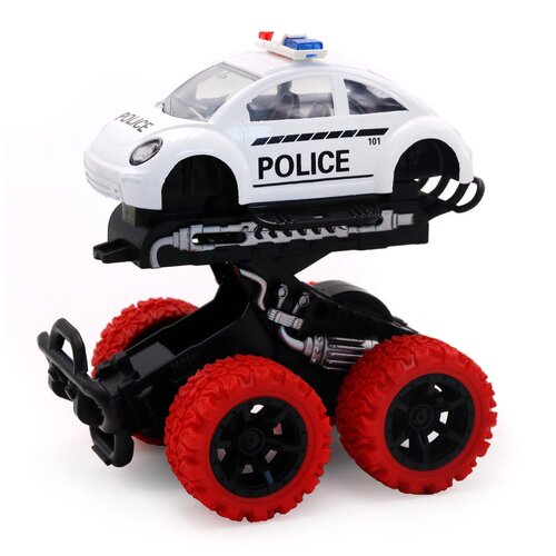 Машинка Funky Toys Die-cast с краш-эффектом, 84865, 15.5 см, белый/красный пазл вкладыш полицейская машинка объемная