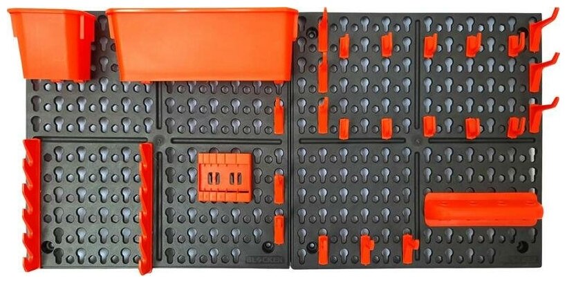 Панель инструментальная Blocker "Expert" с наполнением большая (черный/оранжевый), 65,2х10х32,6 см B