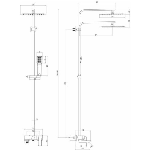 Душевая система Lemark Unit (LM4562C)