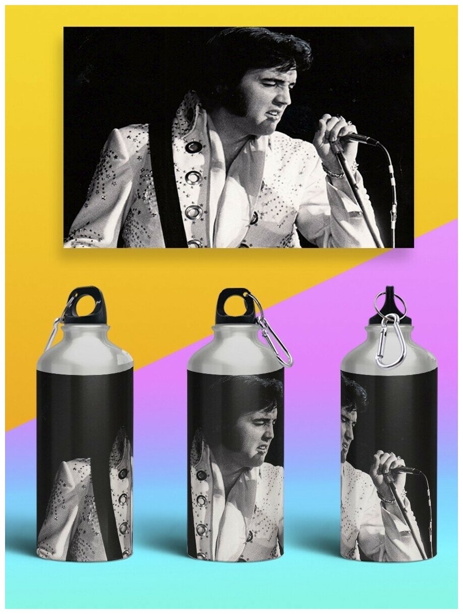 Бутылка спортивная,туристическая фляга, 500мл elvis presley - 3