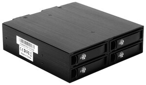 EXEGATE Контейнер для HDD EX264647RUS Корзина для HDD HS425-01 универсальная, на 4 2,5" SATA SAS HDD, занимает 1 5,25" отсек