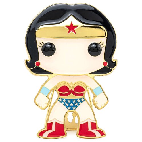 Значок Funko Pop Pin: DC Classic – Wonder Woman Large Enamel Pin наклейка патч для одежды dc super friends чудо женщина 1