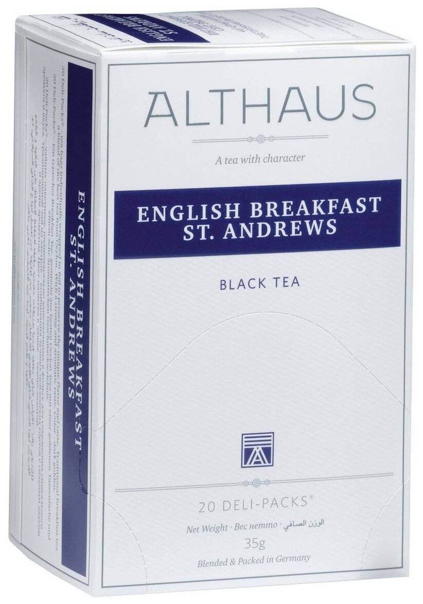 Черный чай Althaus English Breakfast St. Andrews в пакетиках, 20 шт - фотография № 1